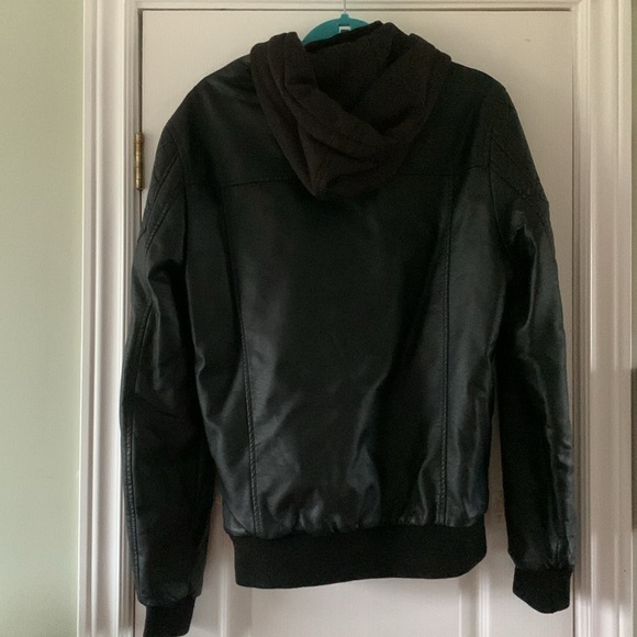 Hooded Pleather jacket - Picture 2 of 2